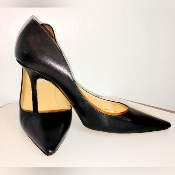 Jimmy Choo Shoes - JIMMY CHOO BLACK LEATHER HEELS